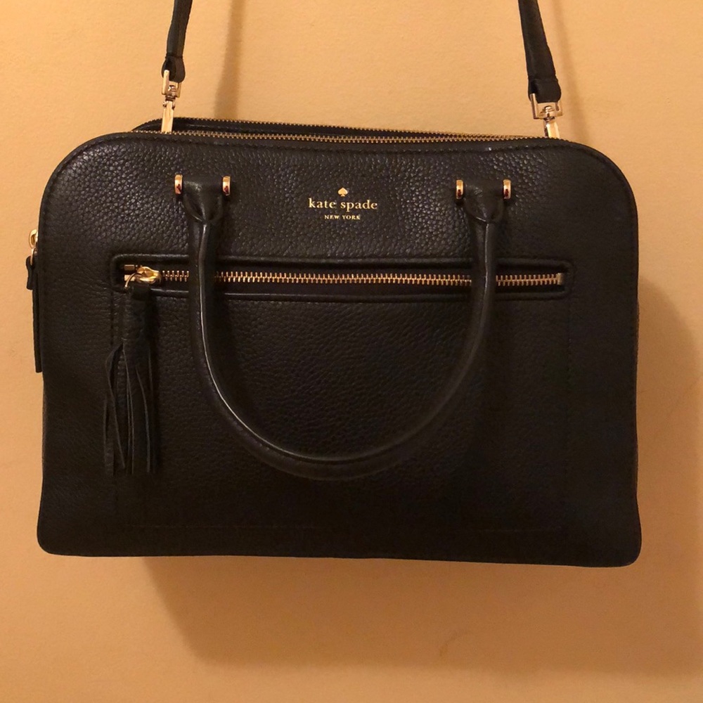 Barely used black leather Kate Spade purse